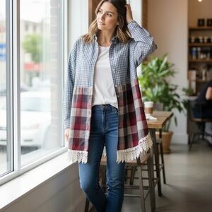 Upcycled Plaid Shirt/Duster